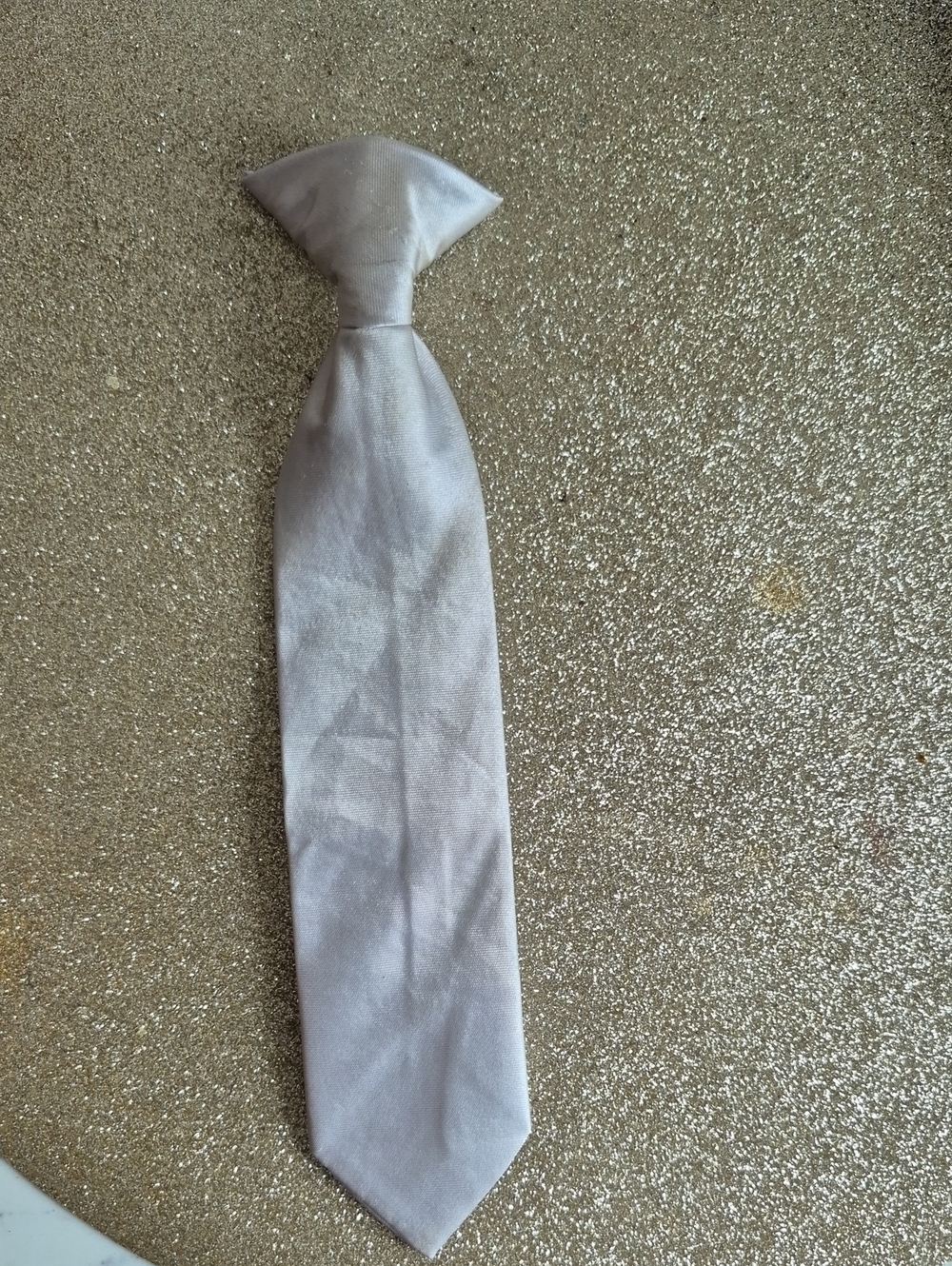 Toddler Silver Clip on Tie